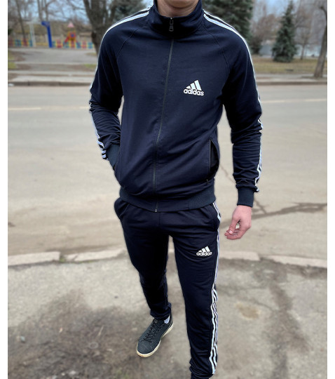 Мужской спортивный костюм (темно синий), двухнитка