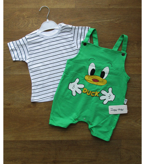 Ясельный костюм (песочник + футболка) Турция "DUCK", двухнитка + хлопок