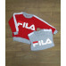 Детский джемпер "FILA" с белой вставкой, начес