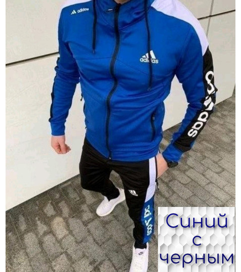 Чоловічий спортивний костюм з капюшоном (синій)