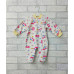 Комбінезон для новонароджених кольоровий з довгим рукавом на теплій блискавці. байка начісує