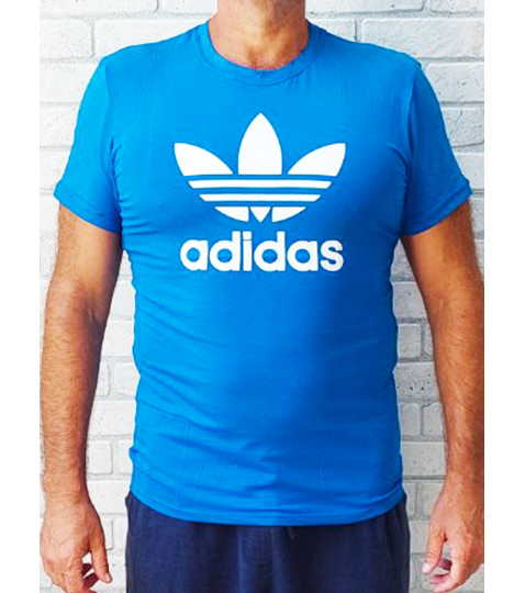 Футболка чоловіча спортивна однотонна adidas, off white, стрейч кулір